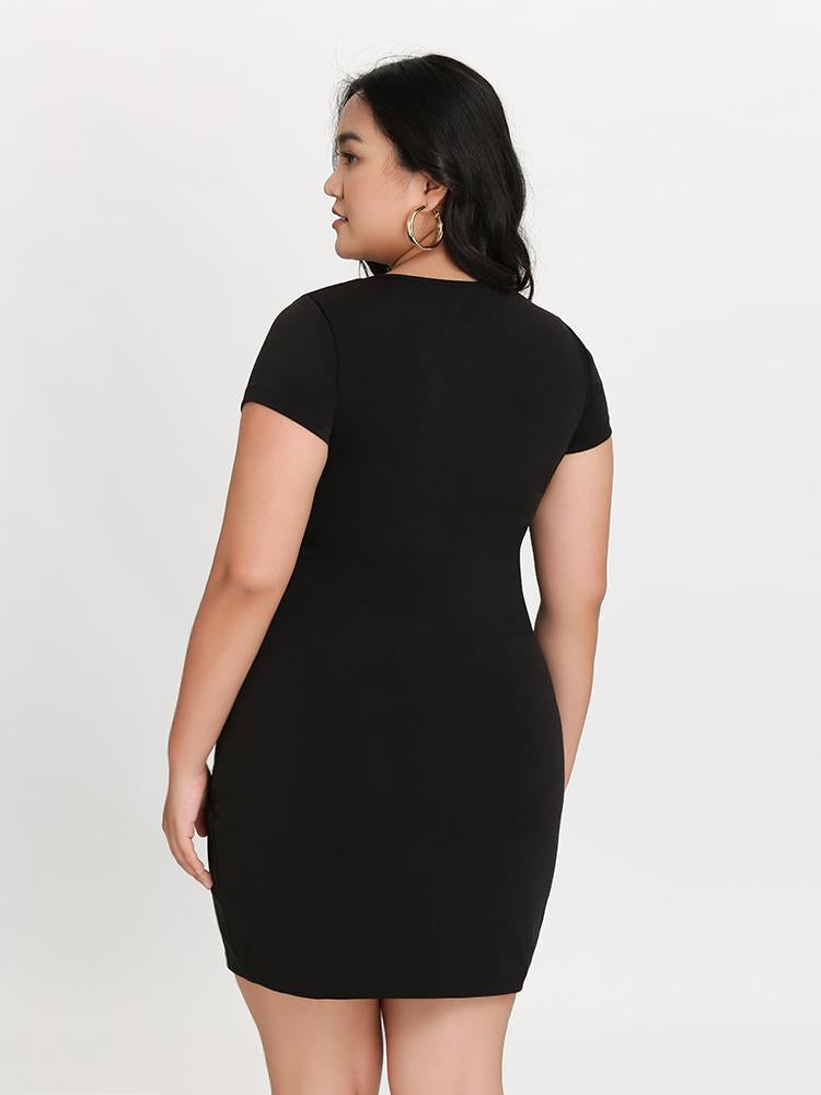 Cut Out Zipper Dress