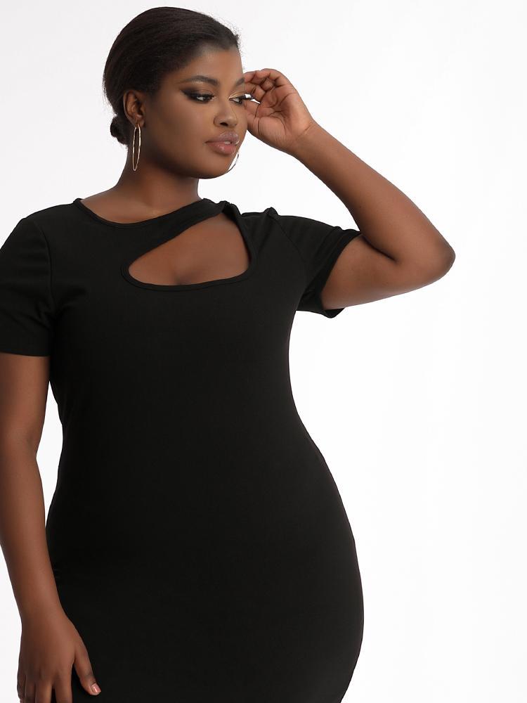 Cut Out Solid Dress