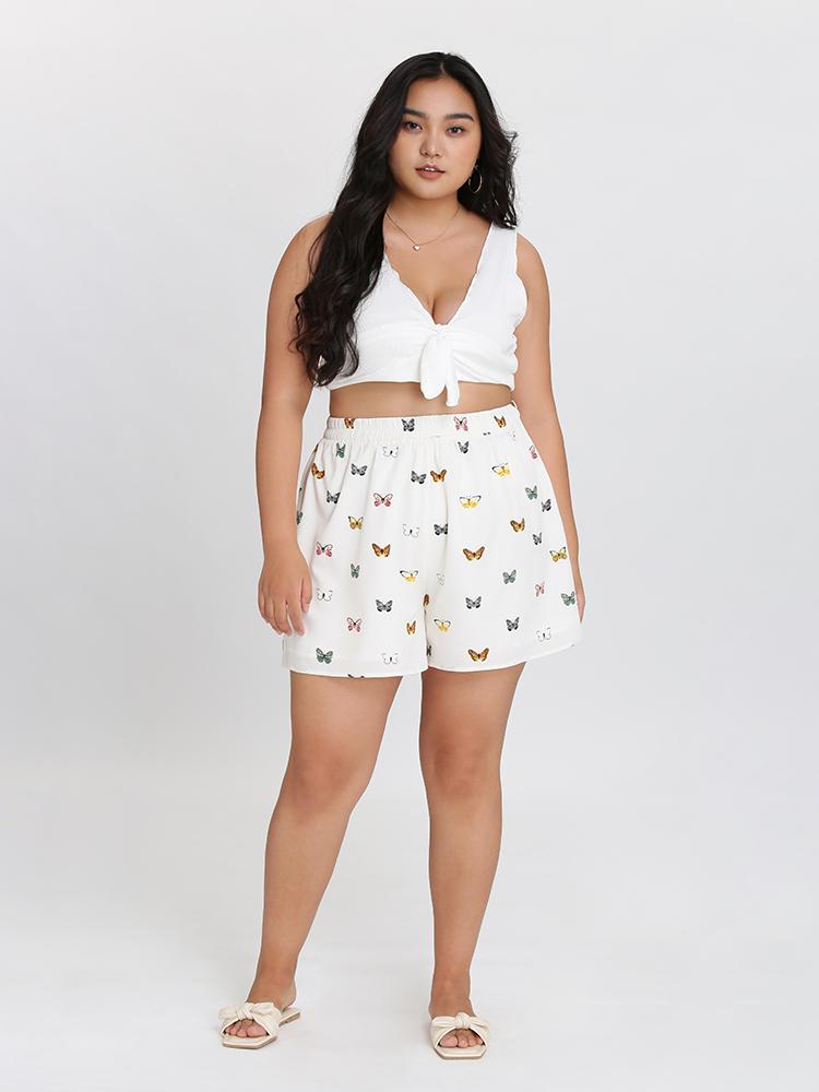 Butterfly Print Shorts