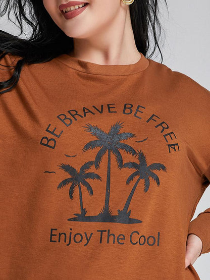Be Brave Be Free Printed Sweatshirt