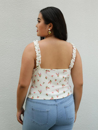 Ditsy Printed Trim Cami