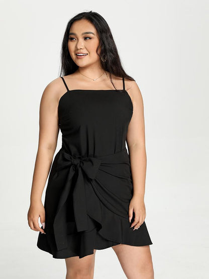 Bow Tie Ruffle Cami Dress