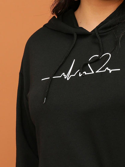 Cardiogram Love Print Hoodie