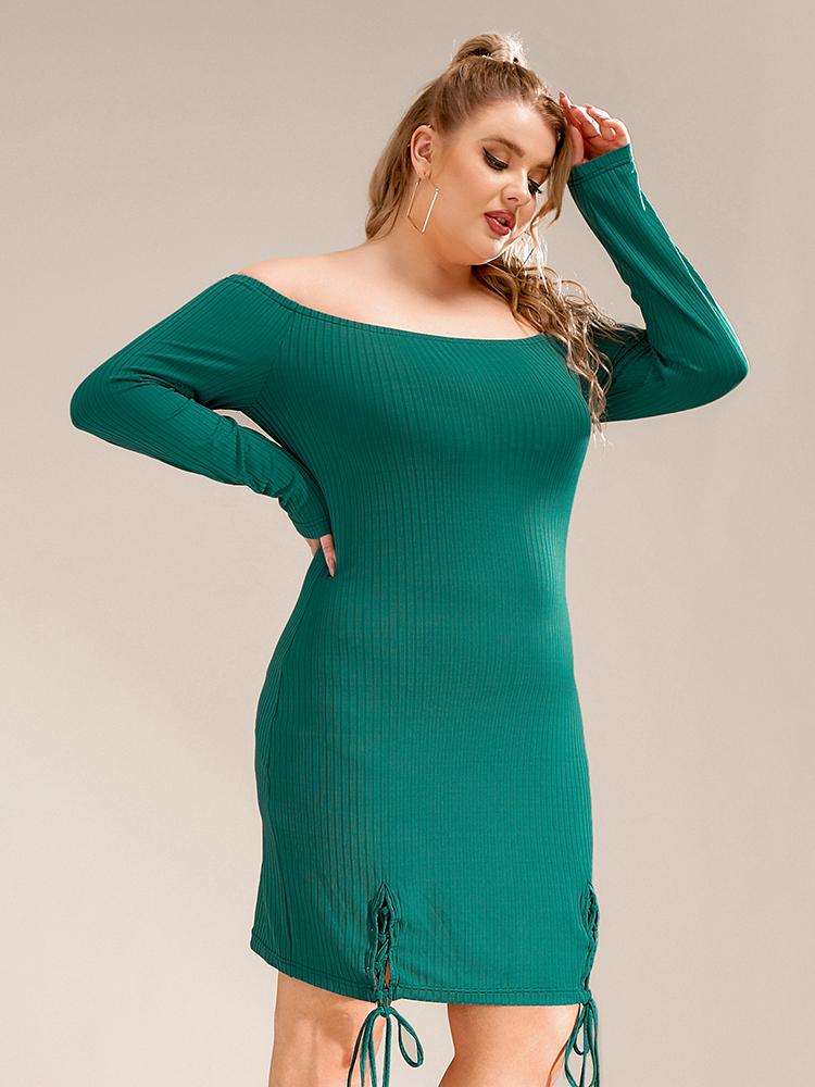 Off Shoulder Knotted Dress