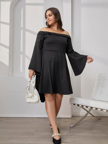 Off Shoulder Bell Sleeve Dress