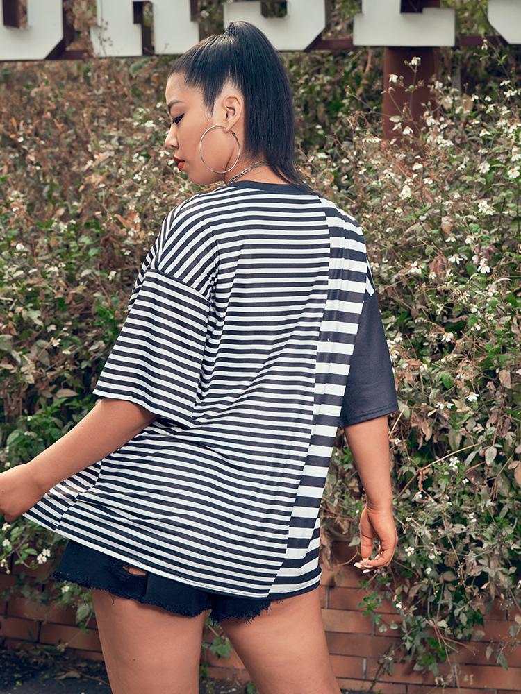 Stripe Patchwork T-shirt