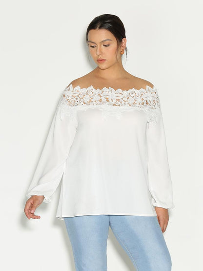 Lace Off Shoulder Blouse