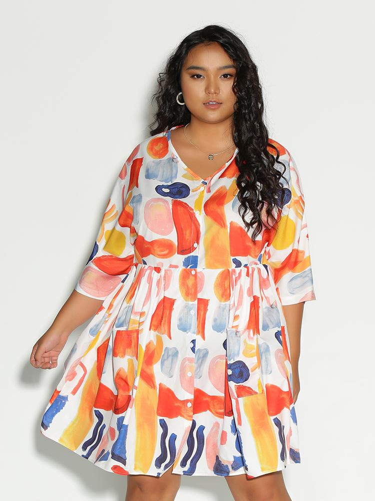 Painting Button Dress