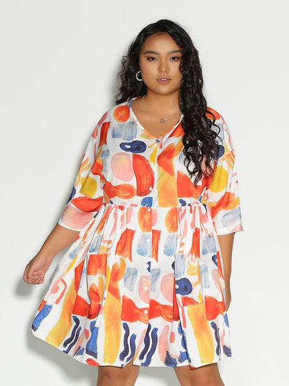 Painting Button Dress