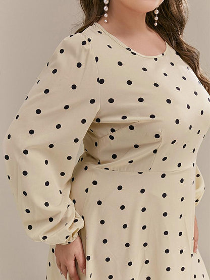 Polka Dot Long Sleeve Dress