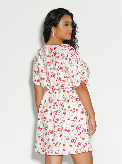 Ditsy Floral Short Sleeve Dress