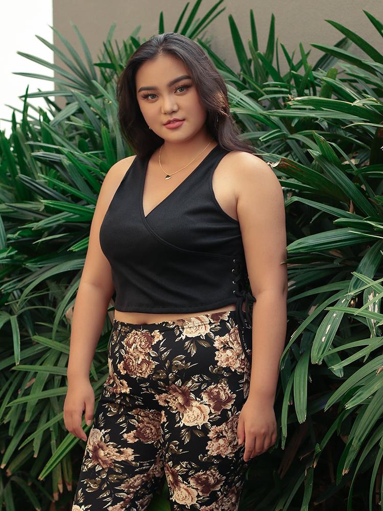 Lace Up Wrap Tank Top