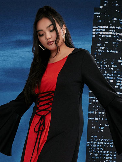 Cross Knotted Dolman Sleeve Dress