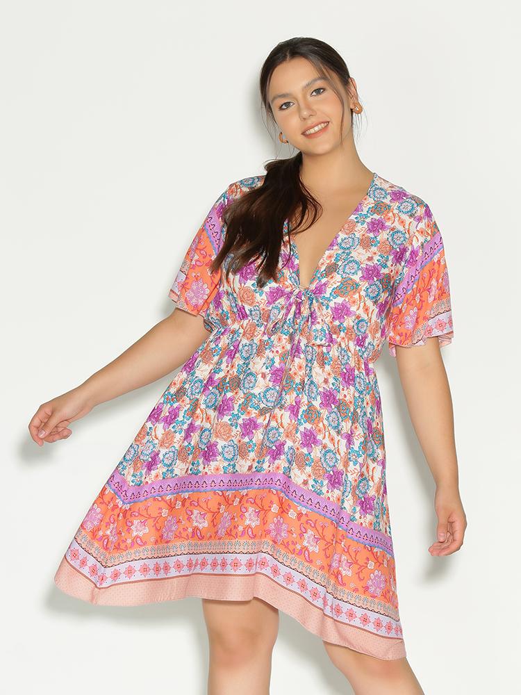 Tribal Ditsy Floral Dress