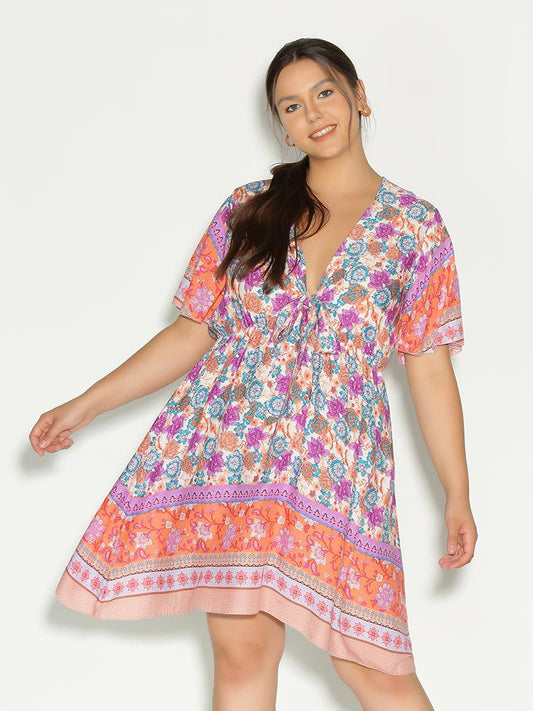 Tribal Ditsy Floral Dress