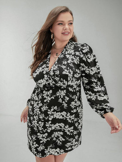 Printed Puff Sleeve Dress