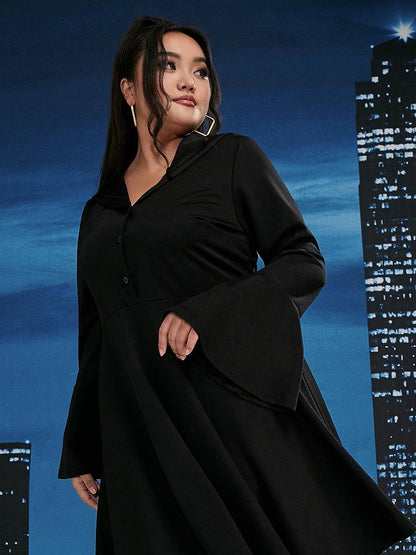 Dolman Sleeve Irregular Hem Dress