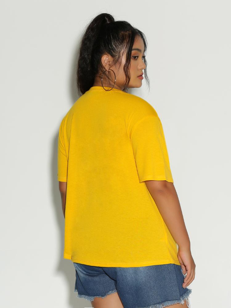 Bloom Letter Slogan T-Shirt