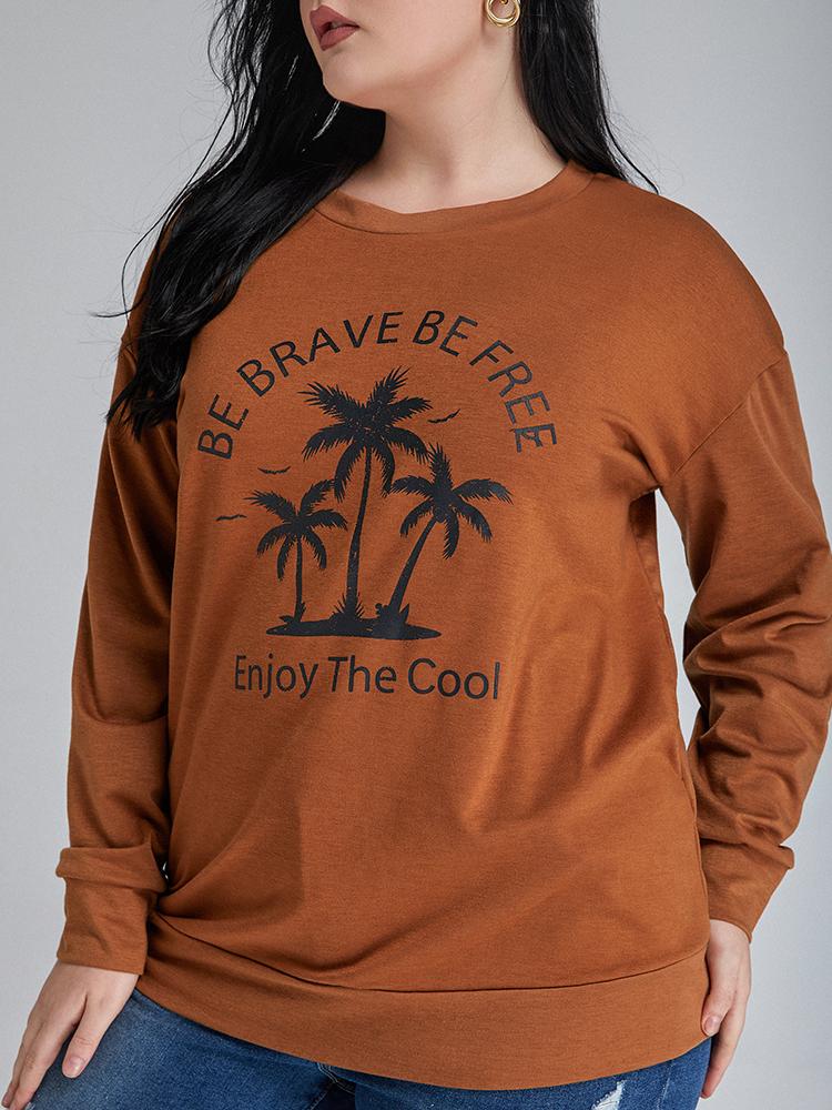 Be Brave Be Free Printed Sweatshirt