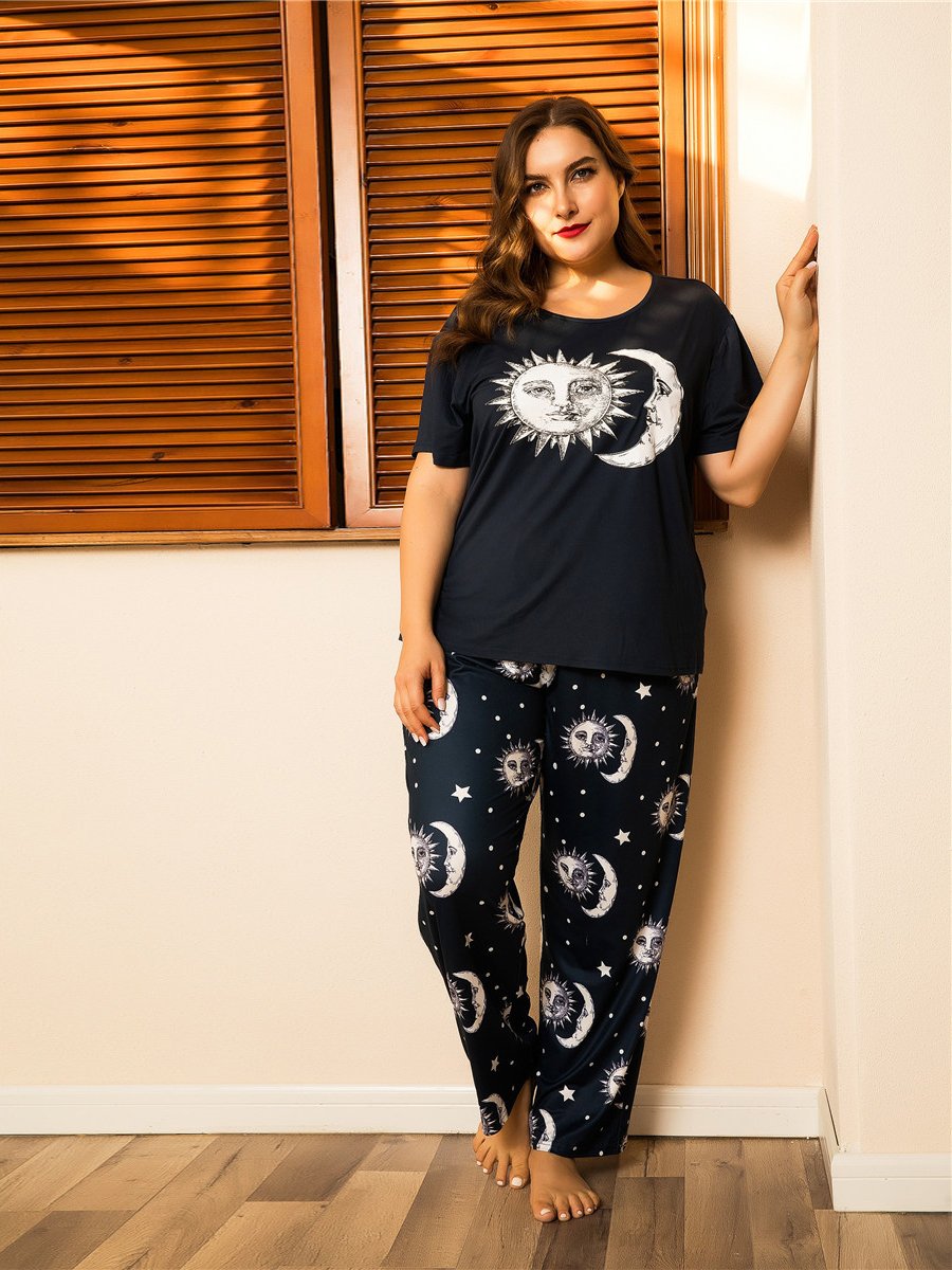 Sun And Moon Printed Loungewear