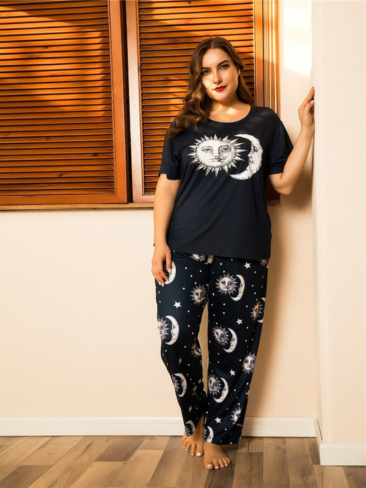 Sun And Moon Printed Loungewear