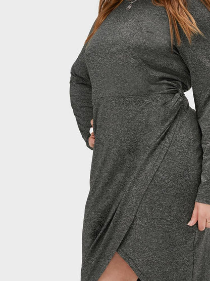 Solid Irregular Hem Bodycon Dress