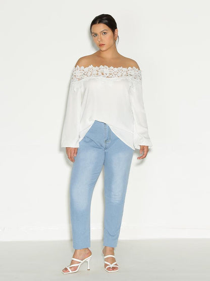 Lace Off Shoulder Blouse