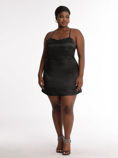 Backless Cami Solid Dress