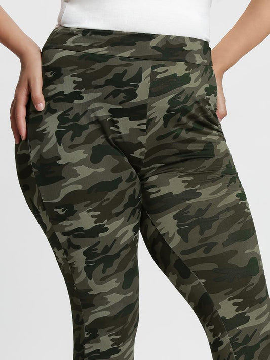 Camo Stretch Waistband Leggings