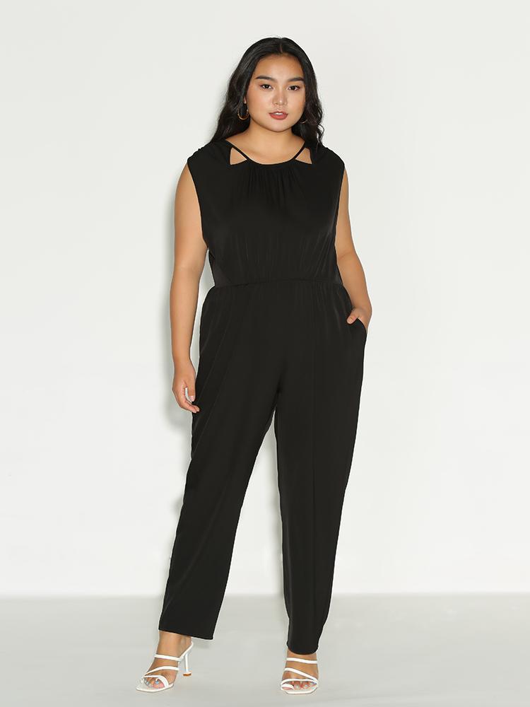 Cut Out Neck Jumpsuit