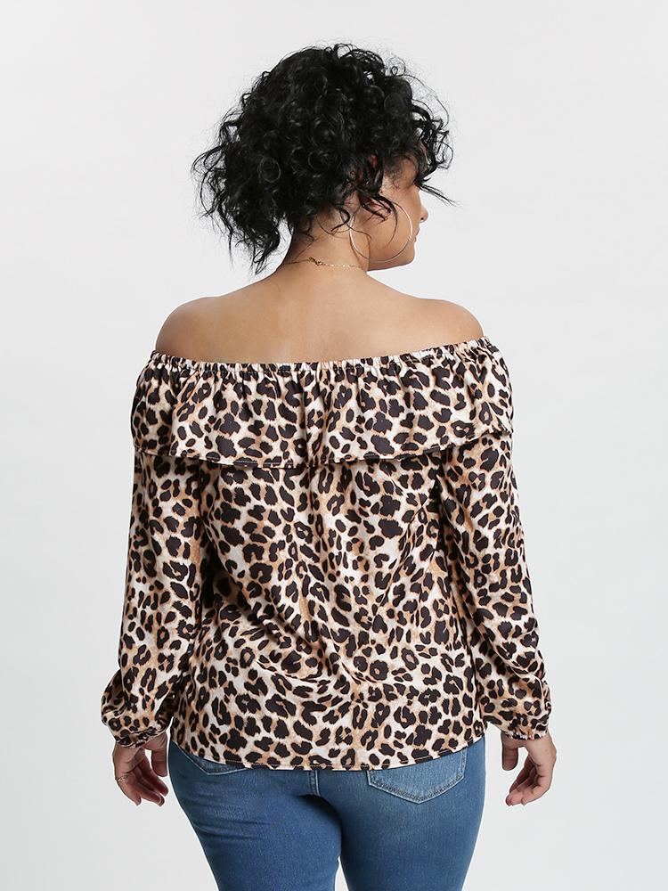 Leopard Off Shoulder Blouse