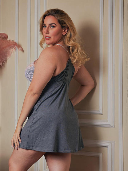 Patchwork Lace Cut-out Dress