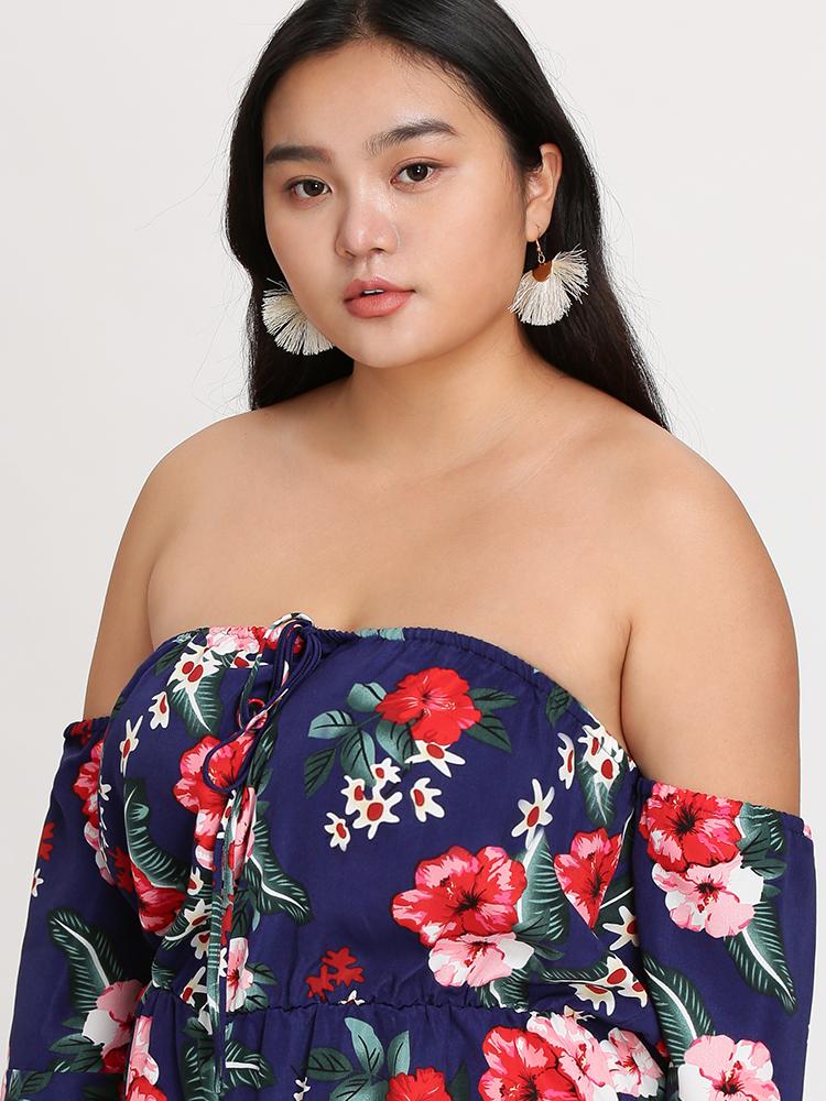 Floral Bell Sleeve Romper