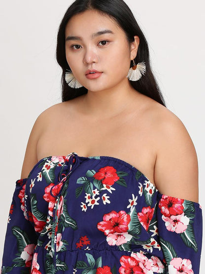 Floral Bell Sleeve Romper