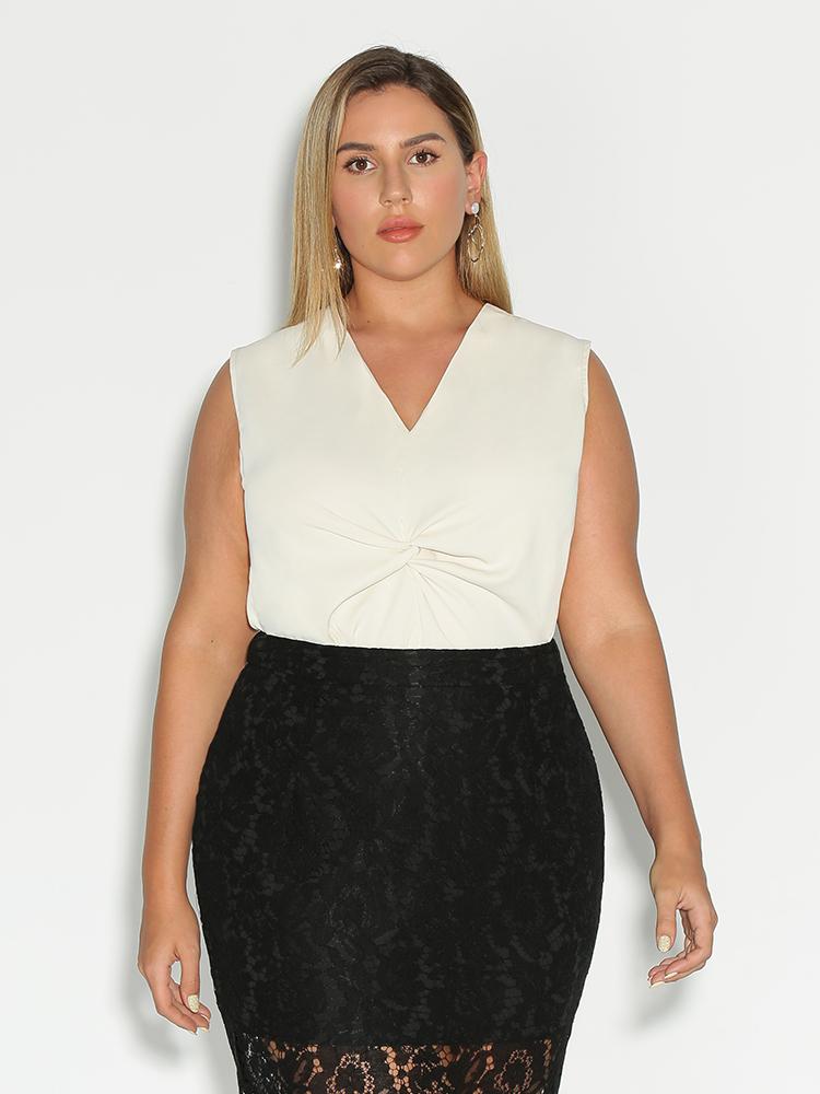 Ruched Sleeveless Top