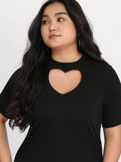 Heart Cut Out T-Shirt