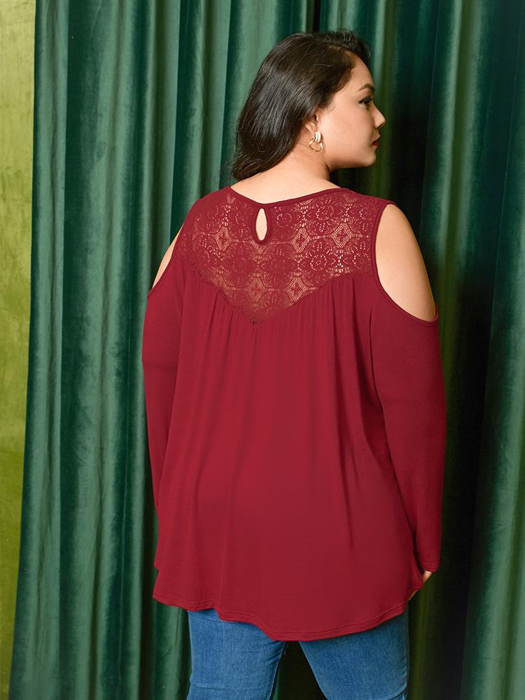 Cut Out Lace T-shirt