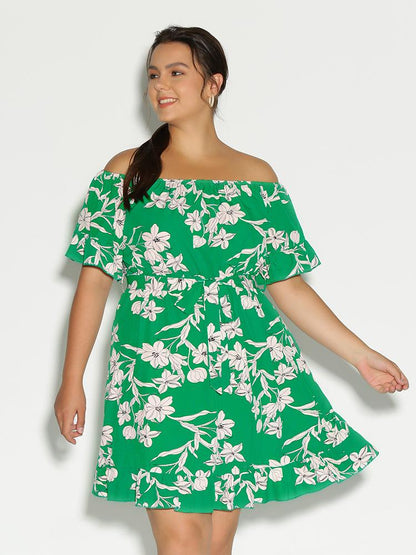 Floral Ruffle Hem Dress