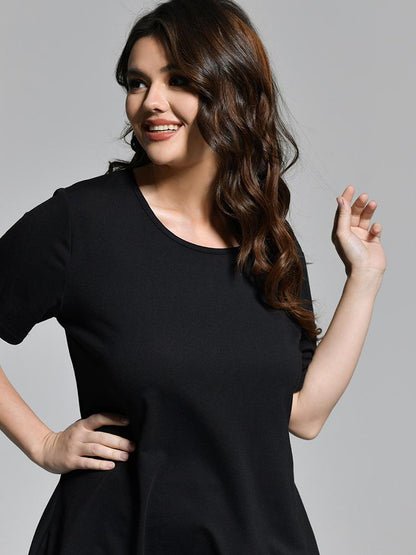 Mid Long Round Neck T-Shirt