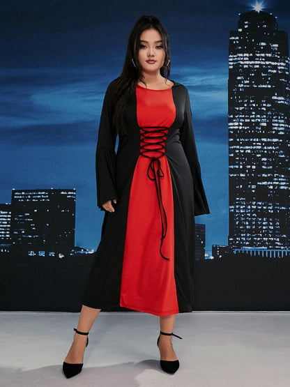 Cross Knotted Dolman Sleeve Dress