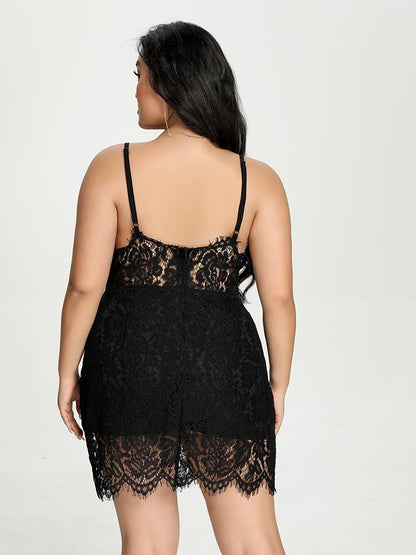 Lace Backless Cami Dress