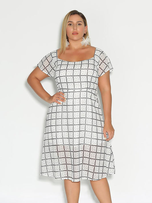 Blocked Short Sleeve Dress