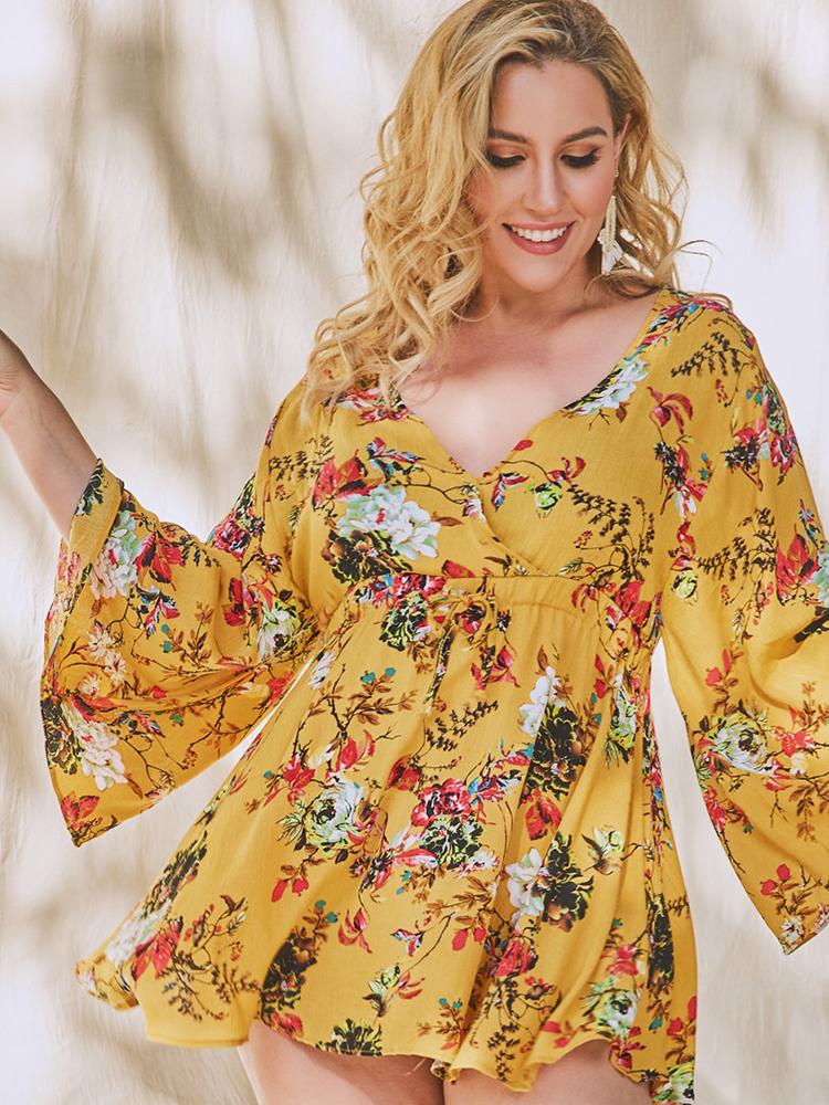 Floral Printed Flared Dress