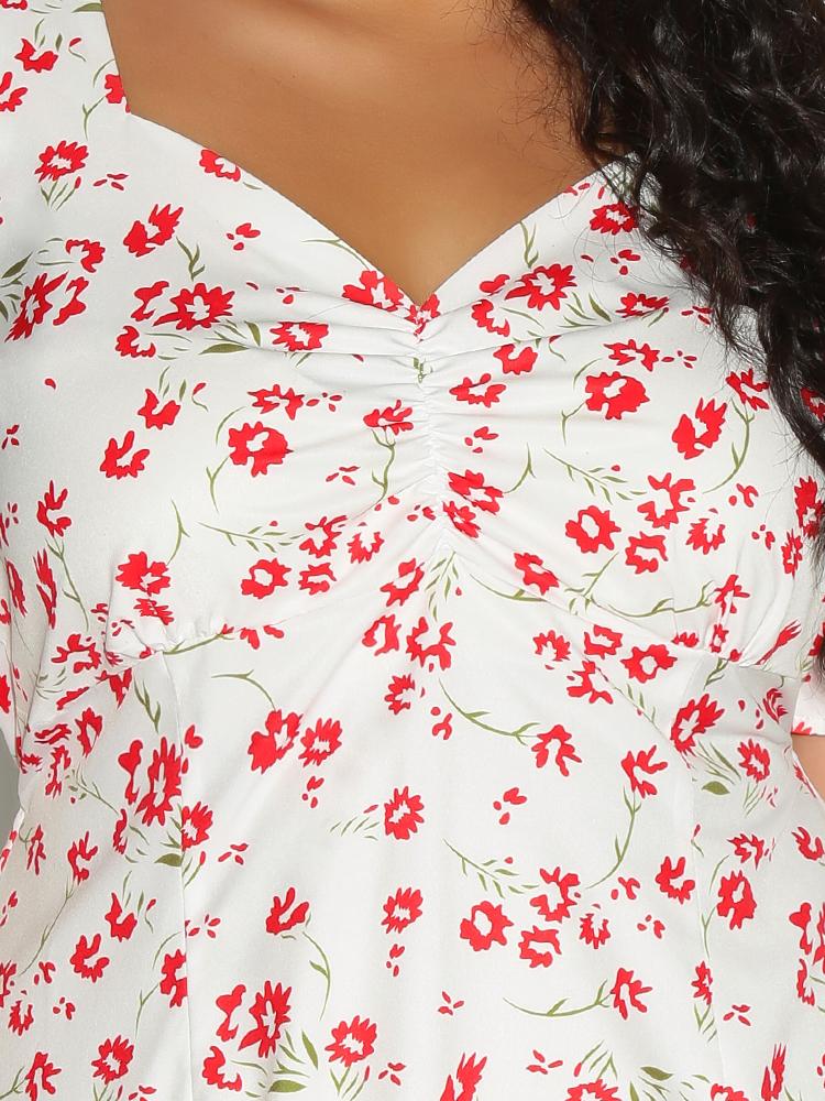 Ditsy Floral Short Sleeve Dress