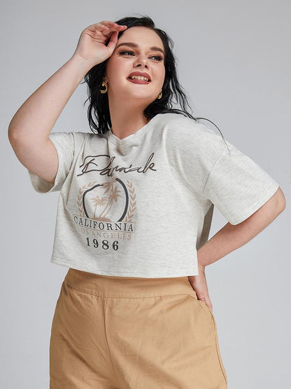 California 1986 Printed Crop T-shirt