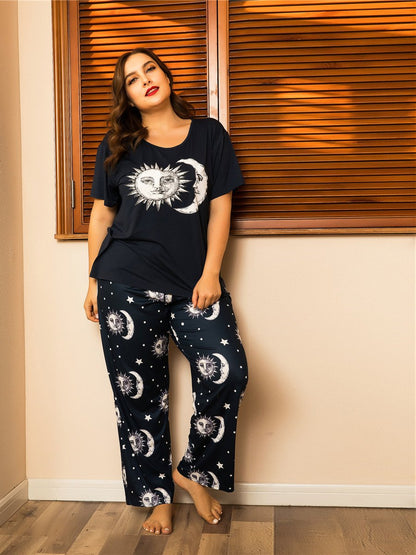 Sun And Moon Printed Loungewear