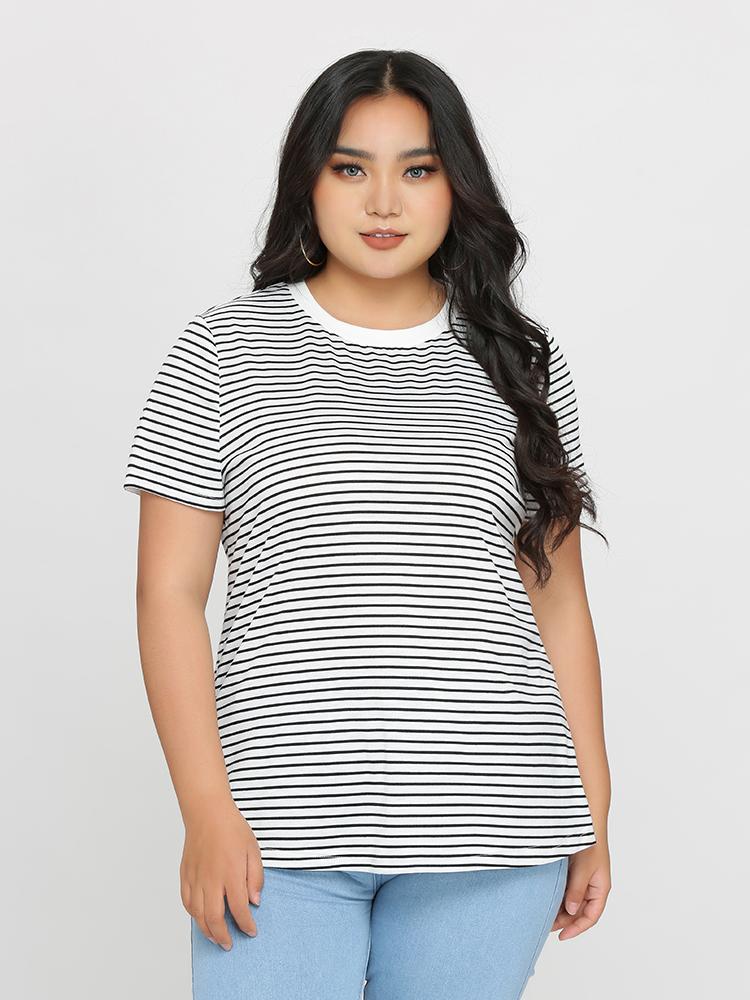 Striped Round Neck T-shirt