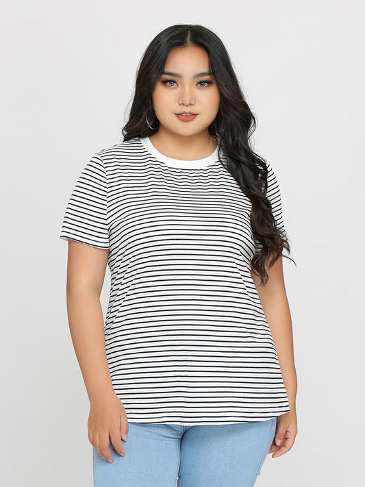 Striped Round Neck T-shirt