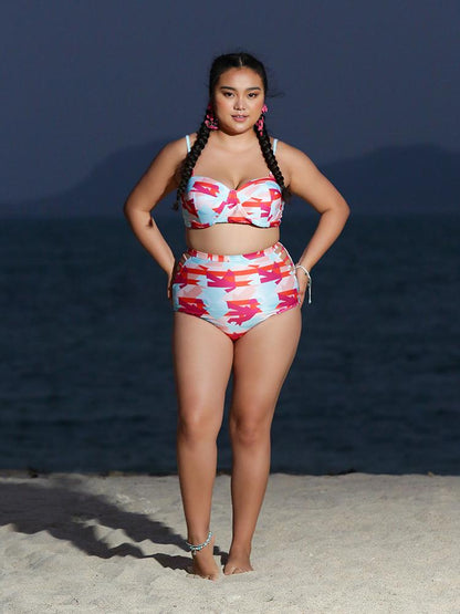 Geometry High Waist Swimsuit