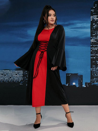 Cross Knotted Dolman Sleeve Dress